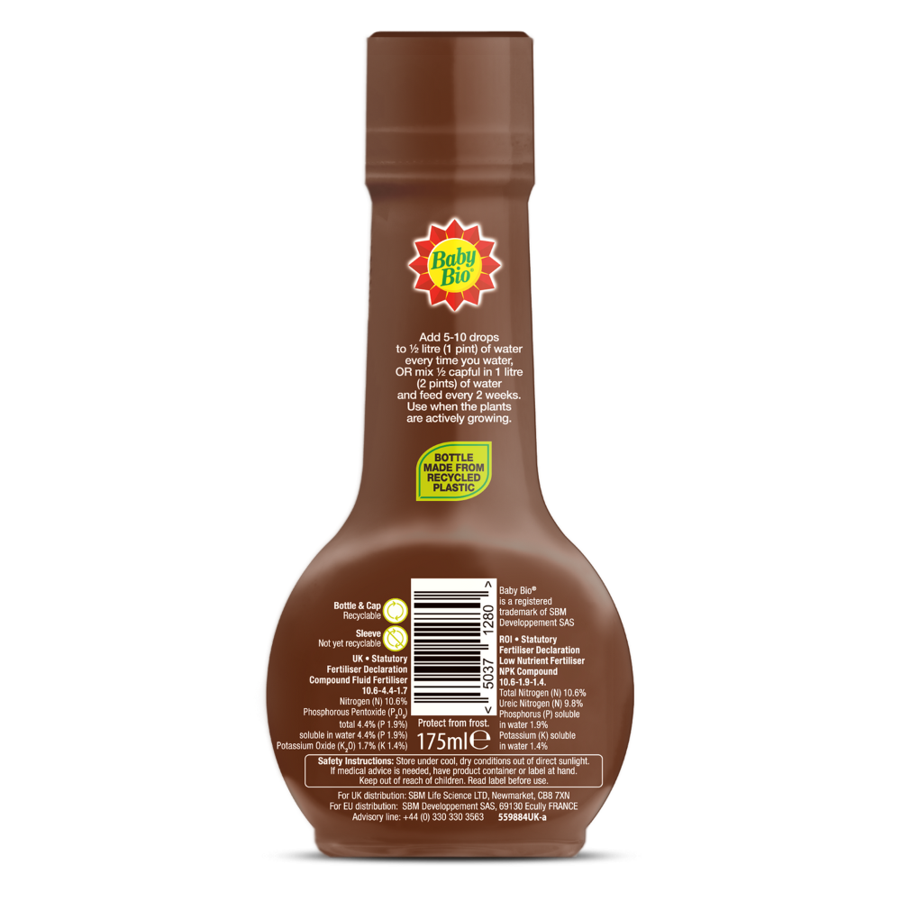 Baby Bio Original Houseplant Food 175ml Concentrate | Essential Plant Food  for Healthy, Vibrant Indoor Plants