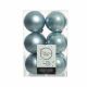 Plain Baubles 6cm x 12 Misty Blue
