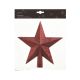 Glitter Treetopper Star 19cm - Oxblood