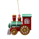 10cm Hanging Red/Green/Gold Train