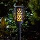 Compact Flaming Solar Torch - Black