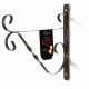 Scrolled Heavy Duty Bracket - Black 25cm
