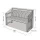 2 Seater Bench Premium Cover - Black