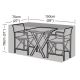 2 Seater Large Bistro Set Premium Cover - Black