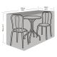 2 Seater Small Bistro Set Premium Cover - Black