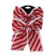 Clip-On Red & White Polyester Bow 20x16cm - Pack of 2