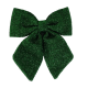 22cm Green Metallic Bow