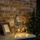 52cm Black Wire Stag with 150 Warm White LED Lights