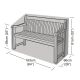 3 Seater Bench Premium Cover - Black