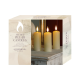 Alderbrook Ivory 12.5cm Slim Pillar Battery Operated Candles - Set of 3