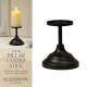 Alderbrook 14cm Black Metal Pillar Candle Stick