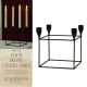 Alderbrook 18cm Black Metal 4 Prong Candelabra
