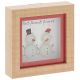 Pebble Glass Mini Plaque Christmas Snowman 10x10cm