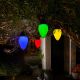 Giant Multi Coloured Battery Operated Cone Light Bulbs - Set of 4