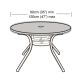 4-6 Seater Round Table Top Premium Cover - Black