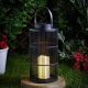 Urbane Large Lantern with Solar Candle - Black