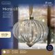 Micro LED Hanging Onion Decoration with 15 Warm White Lights 20x21cm - Battery Operated