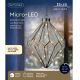 Micro LED Hanging Diamond Decoration with 15 Warm White Lights 16x20cm - Battery Operated