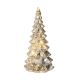 21cm Lit Glass Tree with Micro LED Lights - Battery Operated