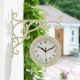 York Double-Sided Garden Clock & Thermometer  - Cream