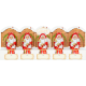 Lindt Milk Chocolate Santa - Perforated 5 Pack 50g