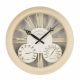 Exeter Garden Wall Clock & Thermometer - Cream