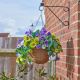 Faux Hanging Basket Pansy Pourri 30cm