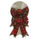 Clip-On Tartan Bow 17cm (Pack of 2)