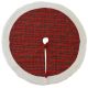 Red Check Polyester Tree Skirt 90cm
