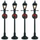 Lemax Gas Lantern Street Lamp - Set of 4