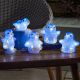 Battery Operated LED Ice Penguins - Set of 5