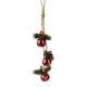 48cm Iron, Berries & Pinecone Decoration - Red