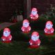 Battery Operated InLit Ice LED Santas - Set of 5