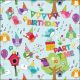 Napkin 33x33cm Party Time Blue (Pack of 20)