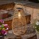 Venus Faux Rattan Solar Lantern - Natural