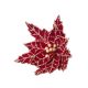 Brilliant Burgundy Clip-On Poinsettia 18cm - Style 4