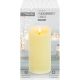 Battery Operated FlickaBright Textured Candle 18x9cm - Cream