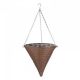 Hanging Basket - 14'' Chestnut Faux Rattan Cone