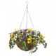 Faux Topiary Easy Basket - Pansies