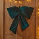 13cm Diamante Padded Bow - Emerald