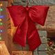44cm Diamante Padded Bow - Ruby