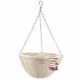 14'' Seashell Faux Rattan Hanging Basket