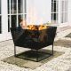 Norfolk Fire Pit on Stand - Black