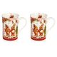 Ceramic Gingerbread Mug Gift Set of 2
