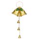 80cm Gold Twin Metal Bell with Holly