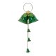 80cm Green Twin Metal Bell with Holly