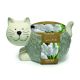 Novelty Cat Ceramic Planter - Muscari Siberian Tiger