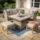 Arley Square Casual Dining Set - Latte/Biscotti