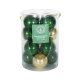 Bauble Mix - Pearlised Green 8cm x 16