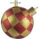 Bauble Red & Gold Checks Christmas Tree Stand 45x43x41cm